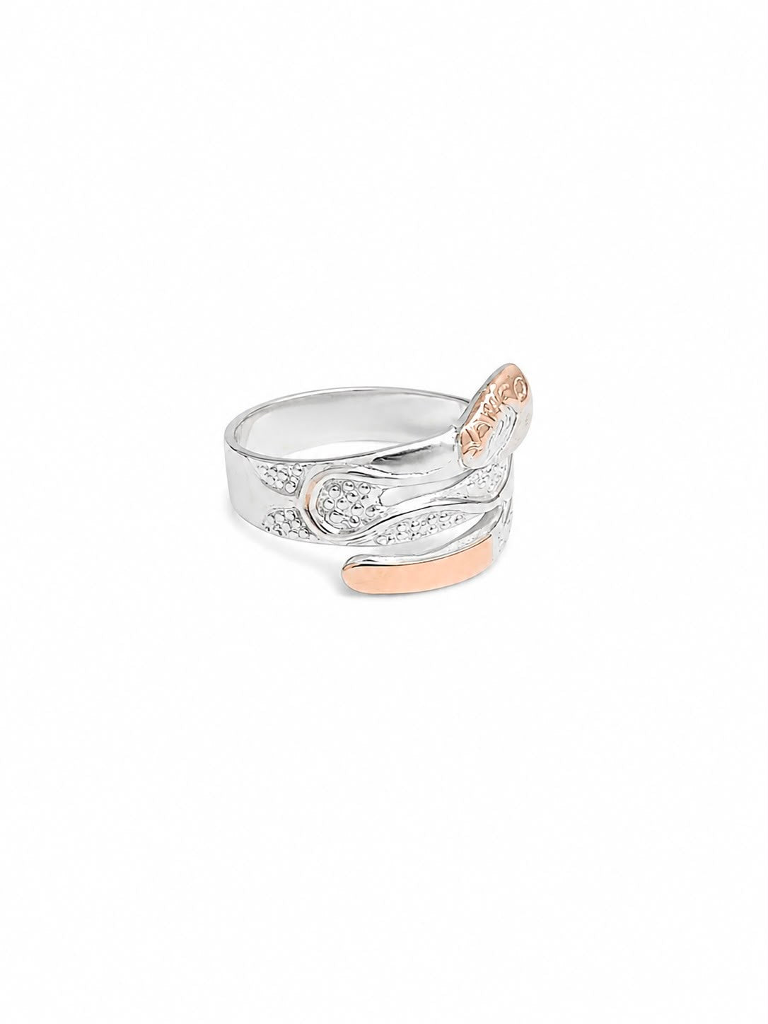 Anillo de plata y oro - Serpiente