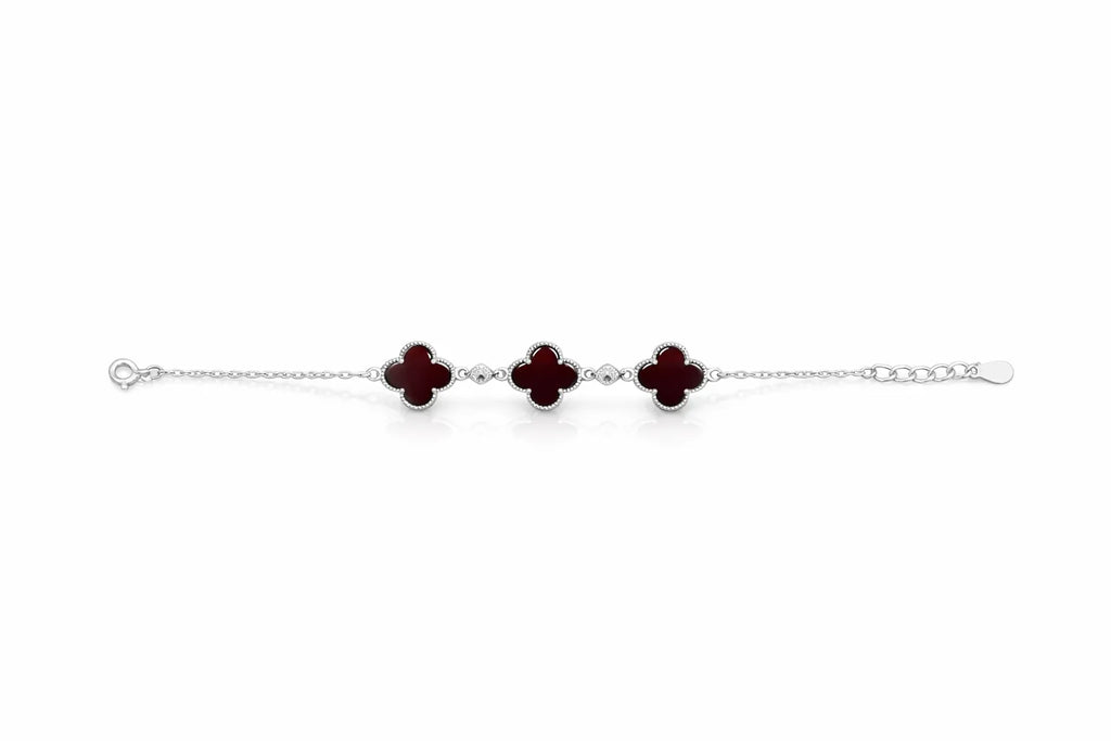 Pulsera de Flores Rojo - Van cleef