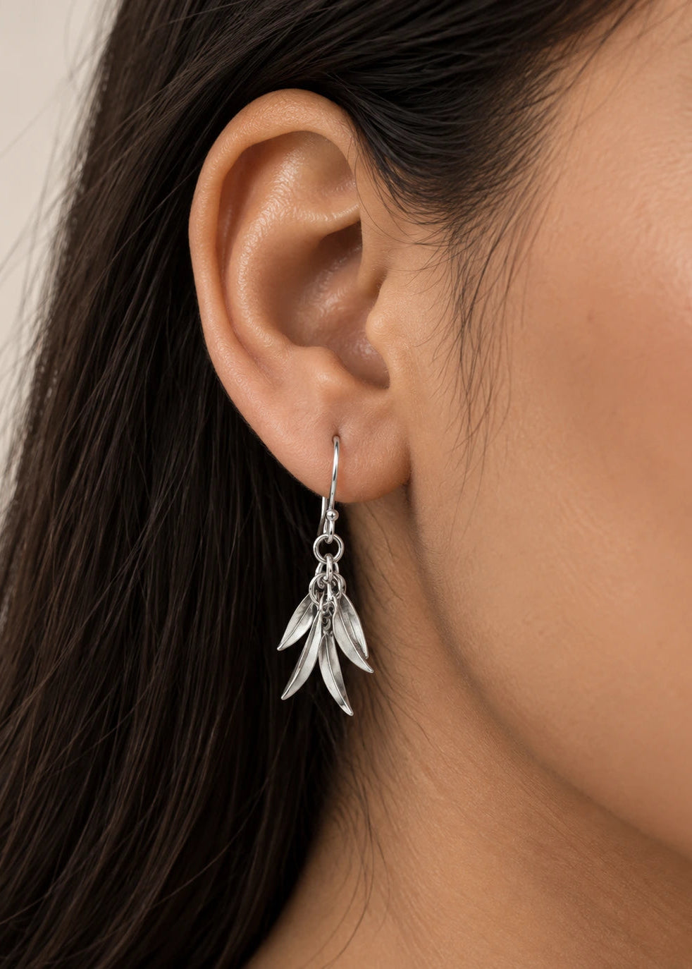 Aretes de plata - Brillo Hoja