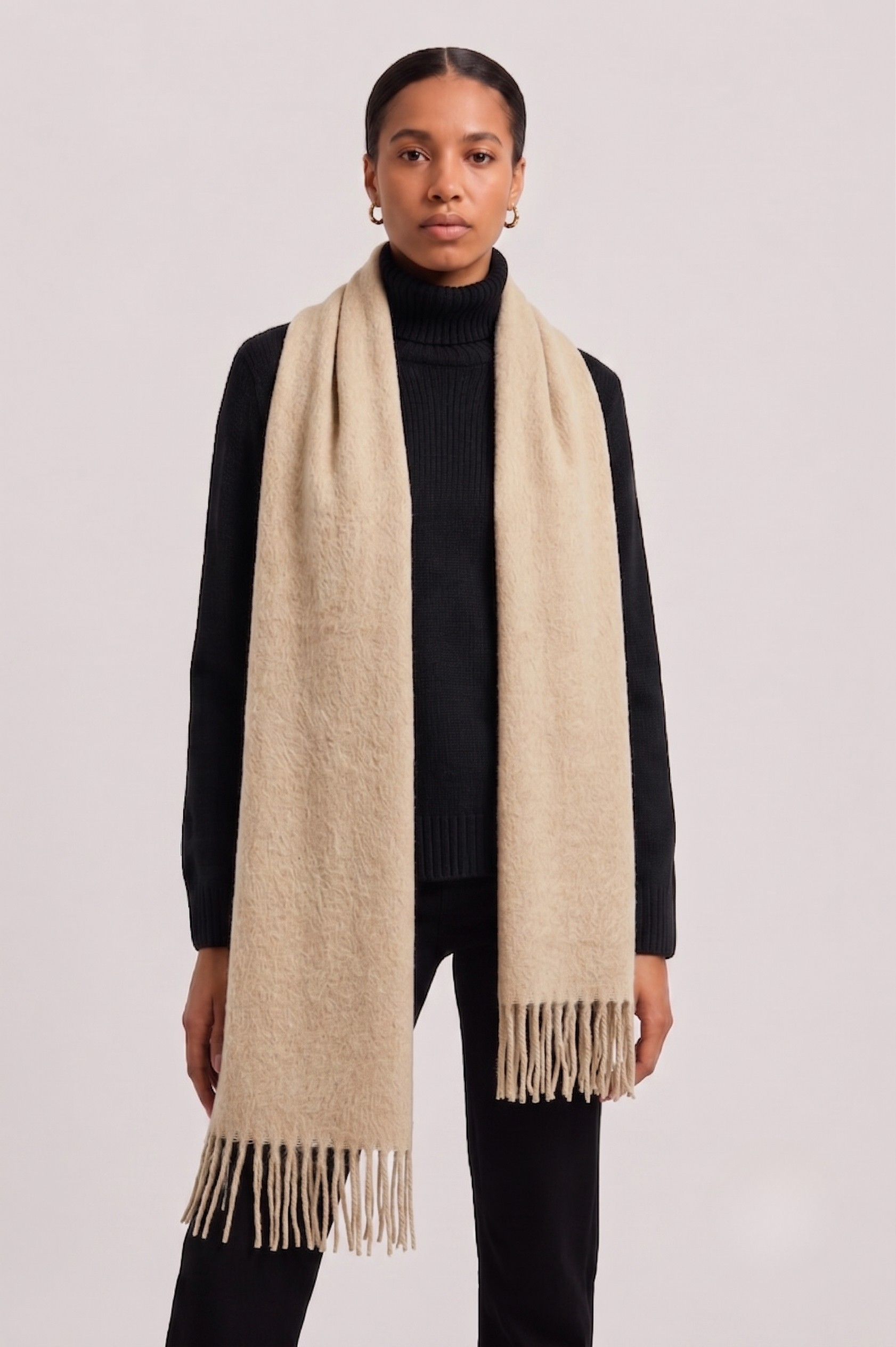 Bufanda de Alpaca Beige
