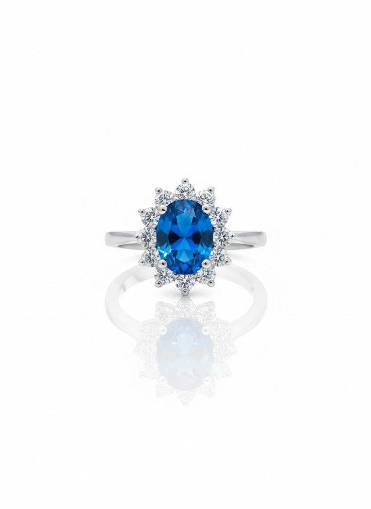 Anillo de plata - Blue Kiss