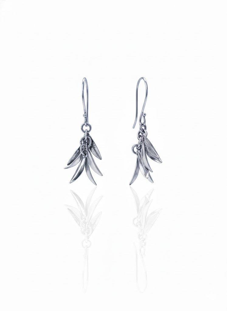 Aretes de plata - Brillo Hoja