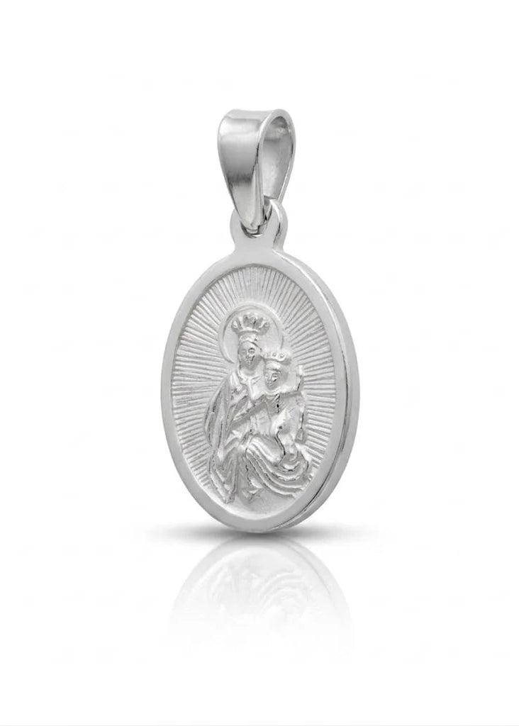 Dije de plata lisa - Virgen del carmen