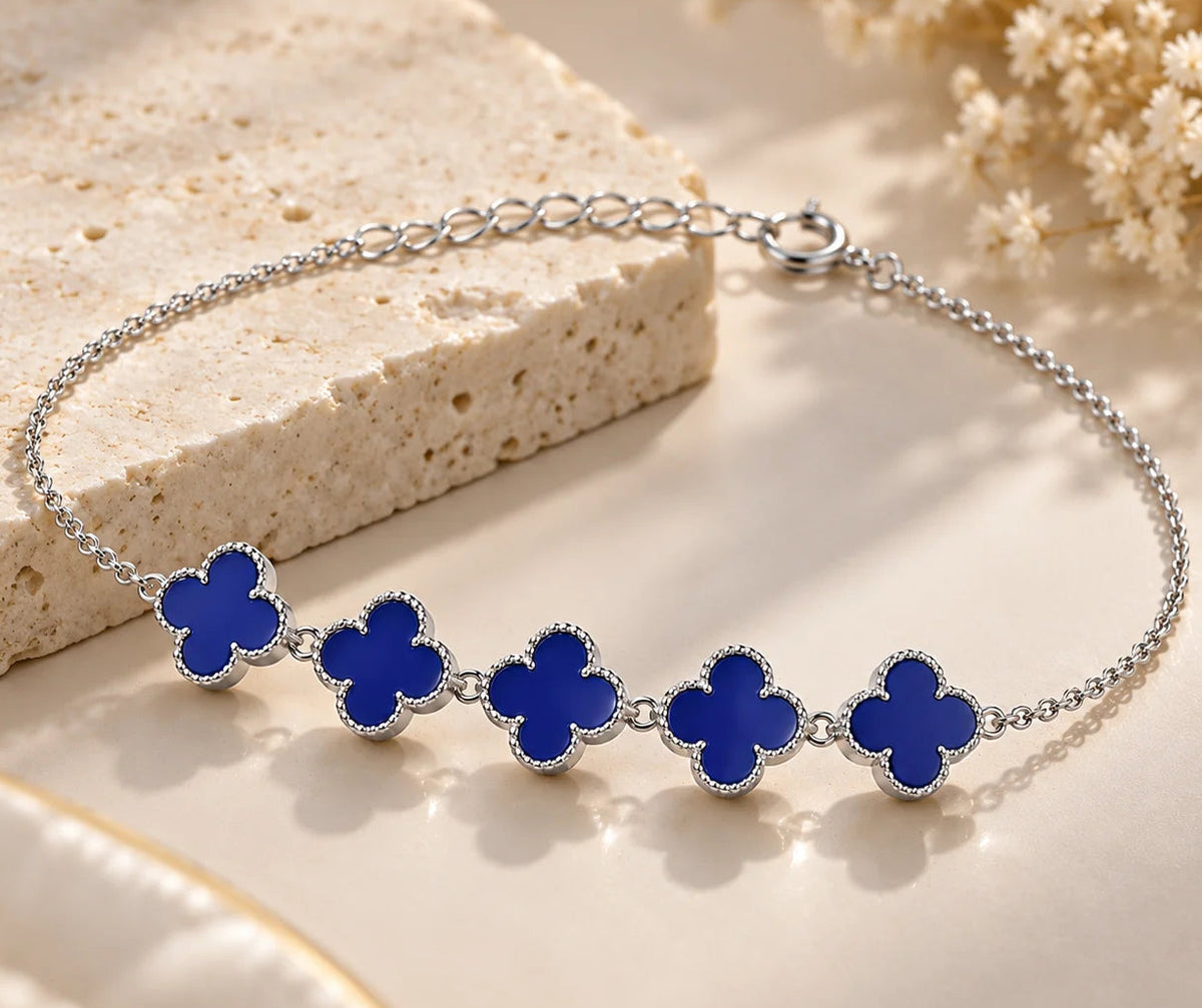 Van cleef - Pulsera flores Azul