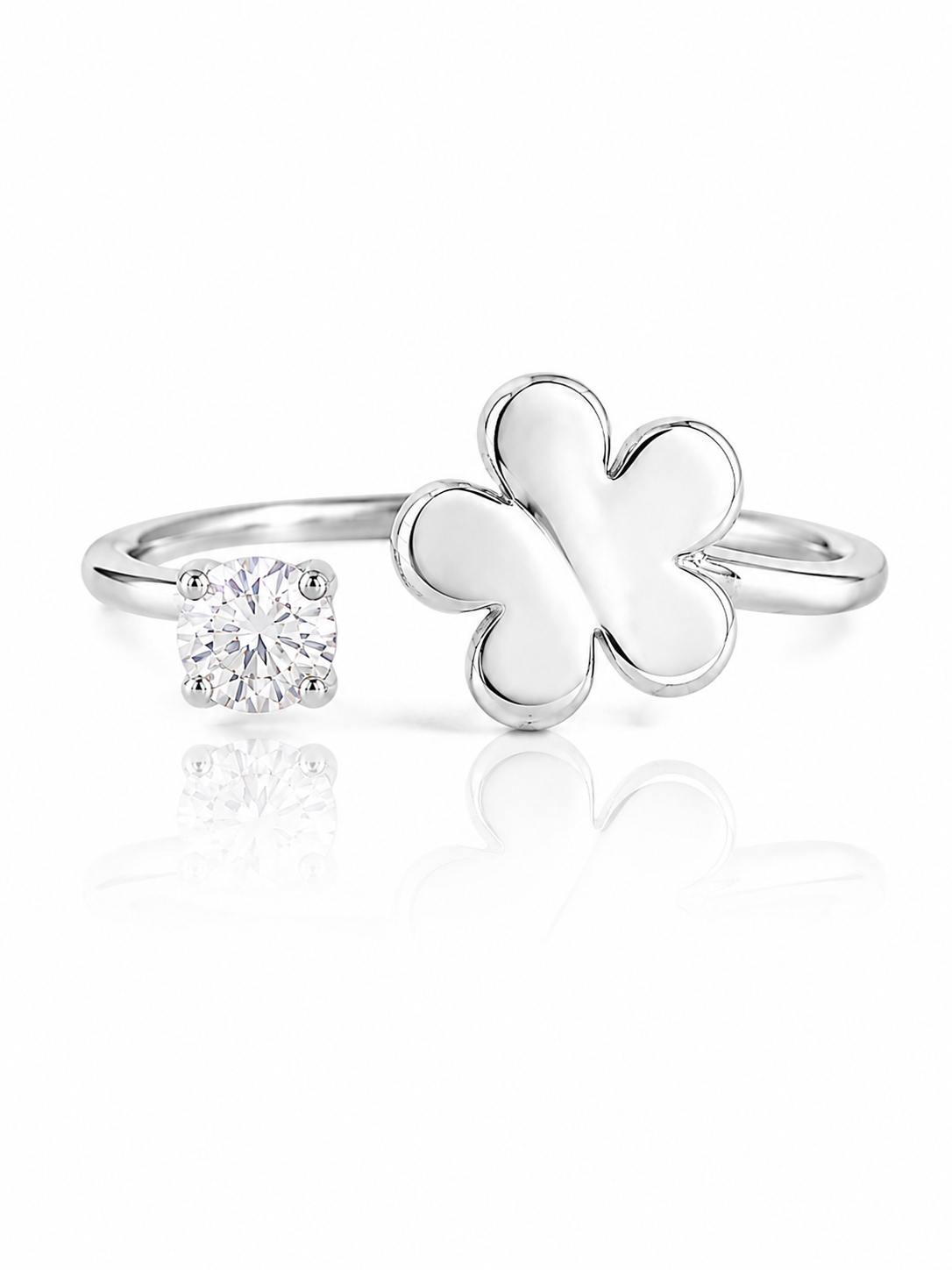 Anillo de plata - 1 flor