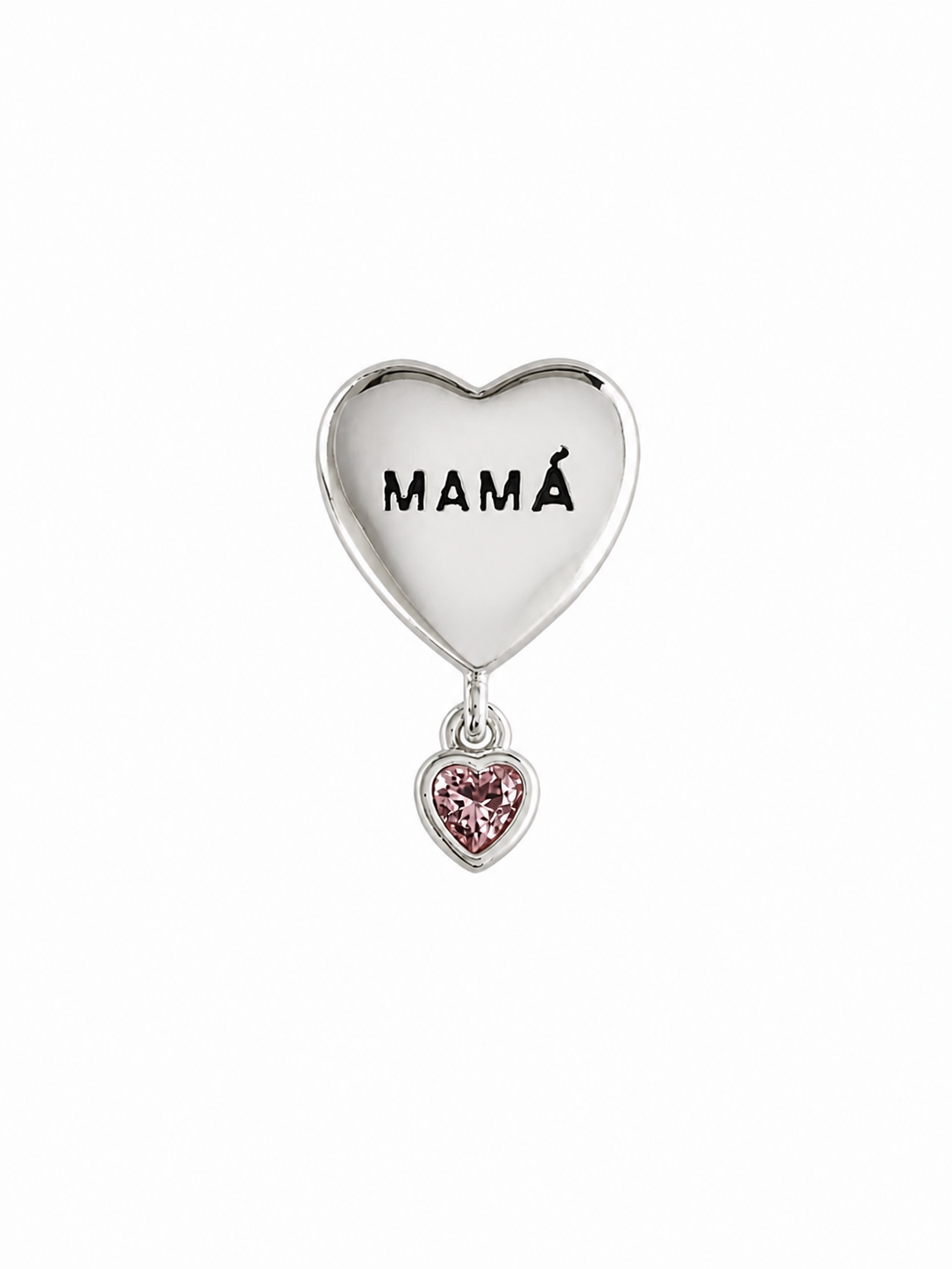 Dije de Plata -  Corazón Madre - Rosado