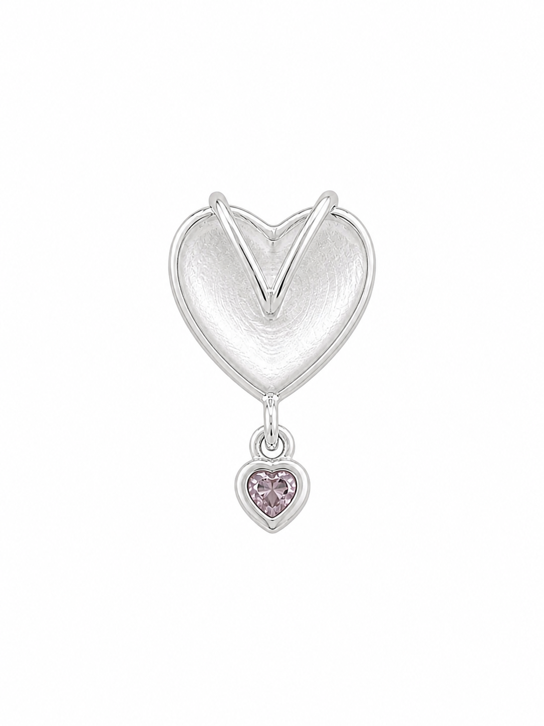Dije de Plata -  Corazón Madre - Rosado