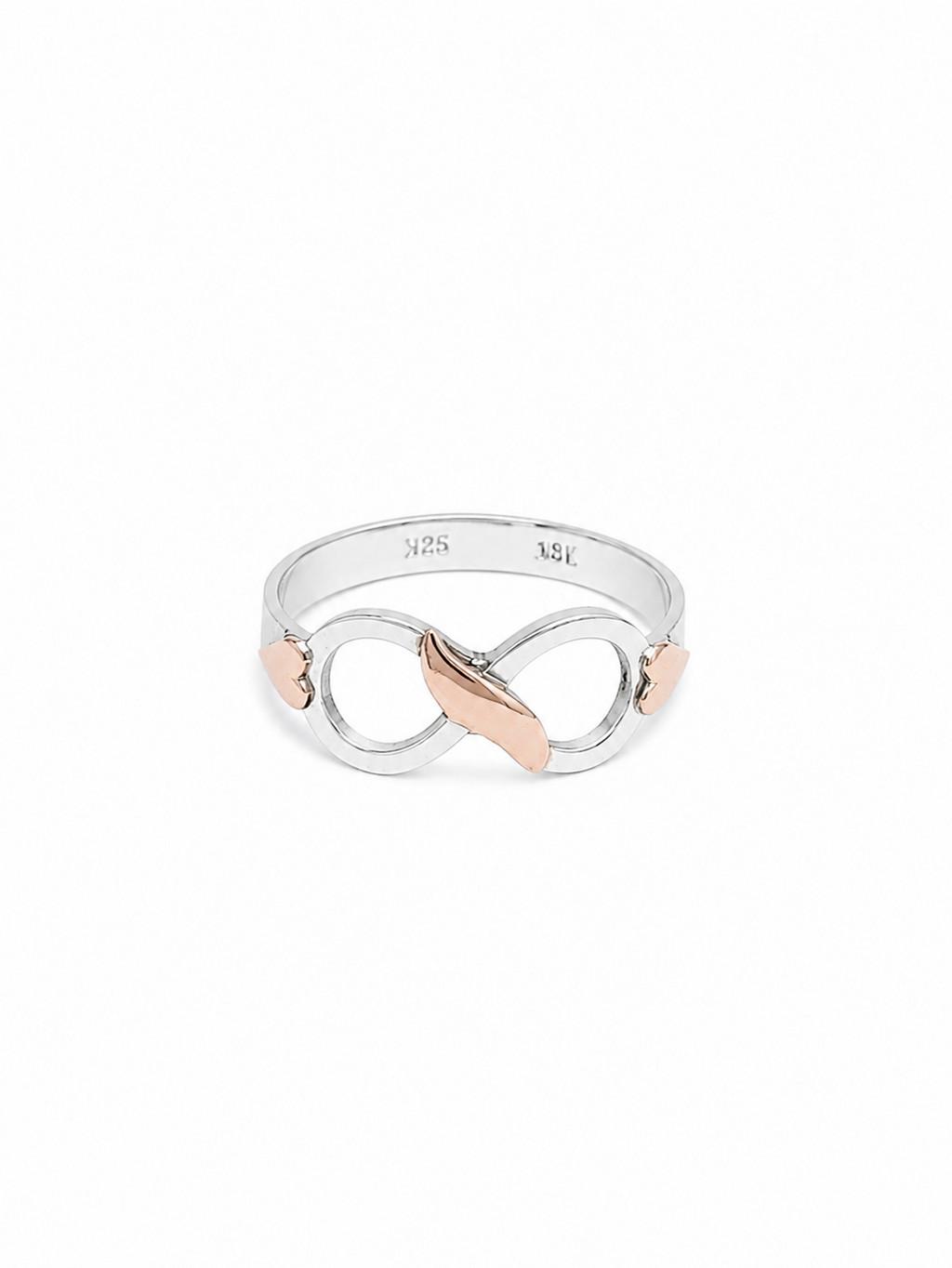 Anillo de plata y oro -  Infinito