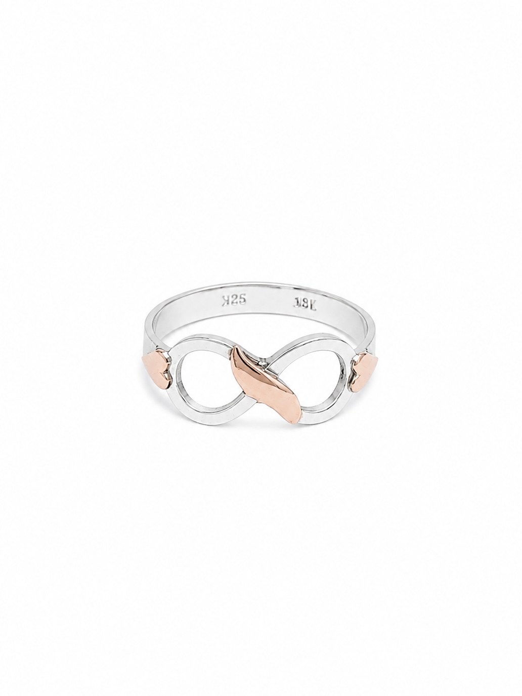 Anillo de plata y oro -  Infinito