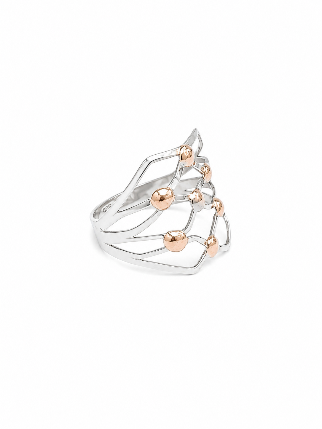 Anillo de plata y oro -  Alba