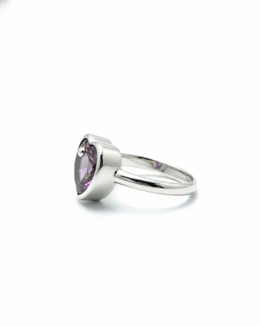 Anillo de plata - Corazon Swarosky (Amor Tornasol)