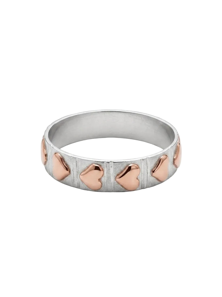 Anillo de plata y oro - Corazón