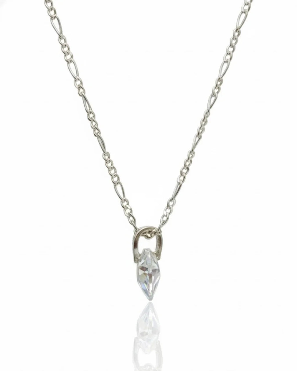 Dije corazon Swarovski Blanco