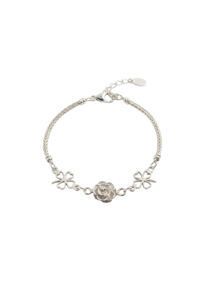 Pulsera de plata - Flor & Suerte