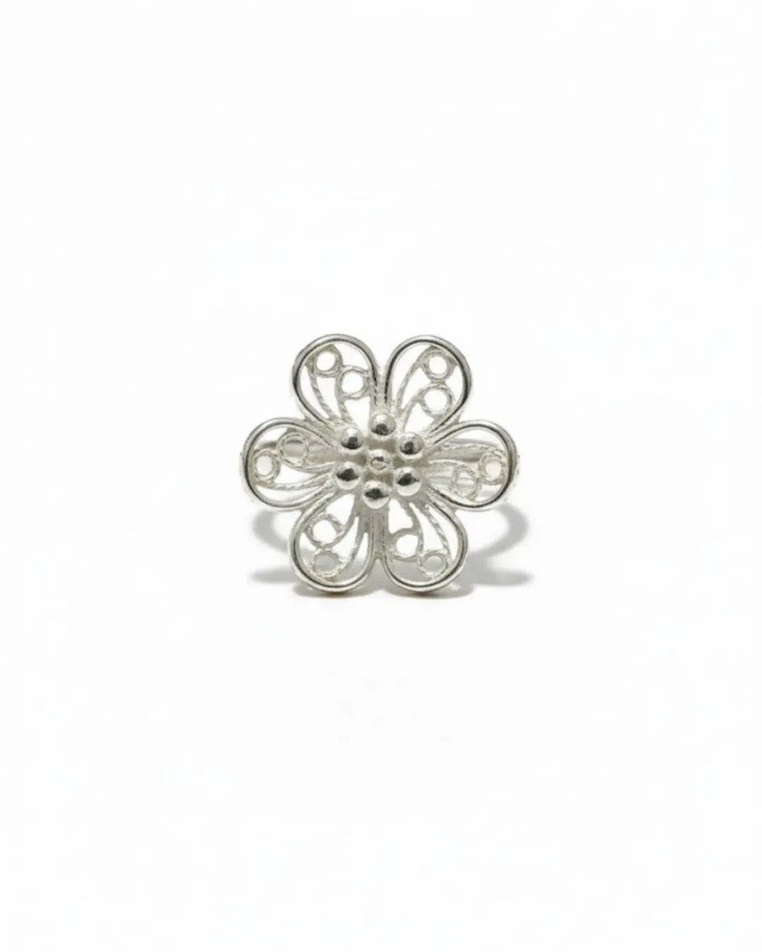 Anillo de plata - Flor filigrama