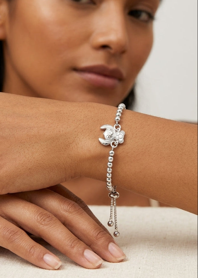Pulsera de plata regulable - Stitch