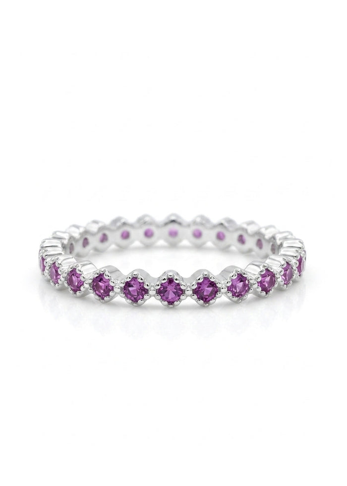 Anillo de plata - Apilabre rojo