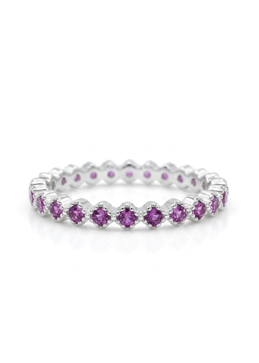 Anillo de plata - Apilabre rojo