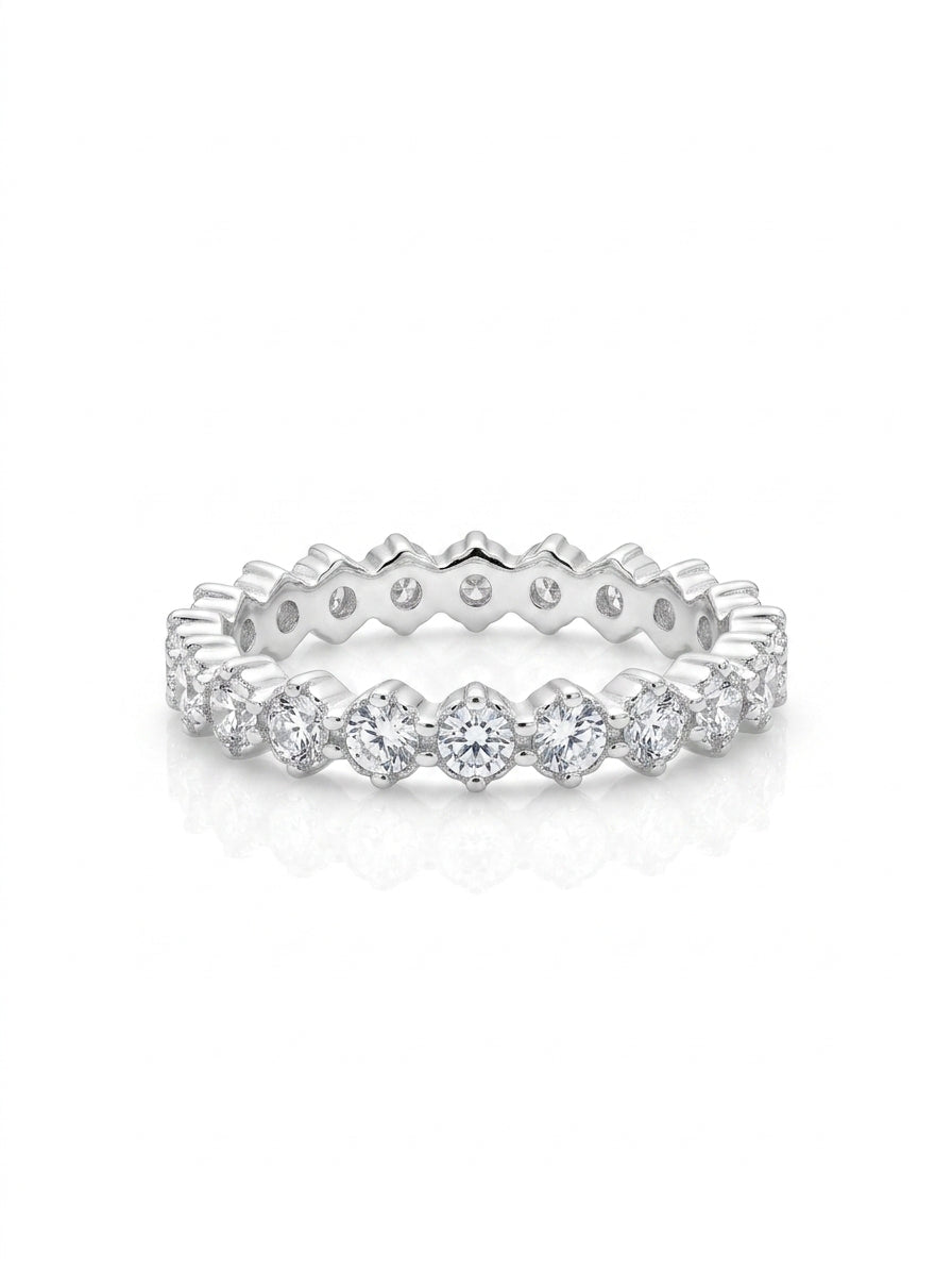 Anillo de plata - Apilabre blanco