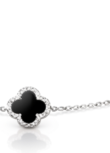 Van Cleef - Pulsera 1 flor negra