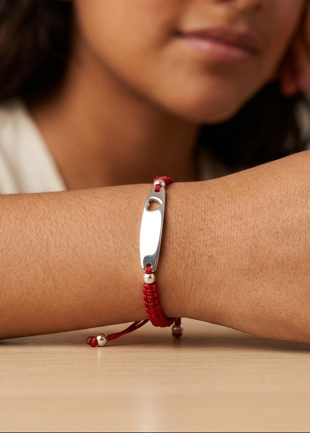 Pulsera de plata e hilo - Bebé