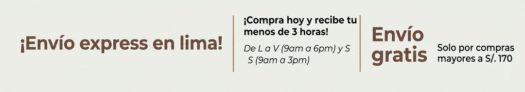 Envío express en Lima y envío gratis en compras mayores a S/170