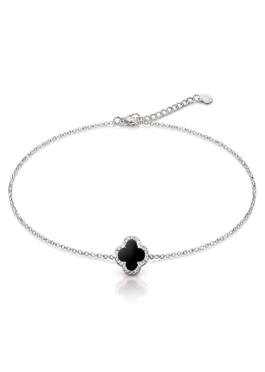 Van Cleef - Pulsera 1 flor negra