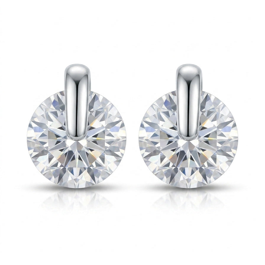 Aretes de plata - Cristal