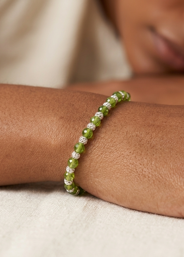 Pulsera de plata -  Green Vibes