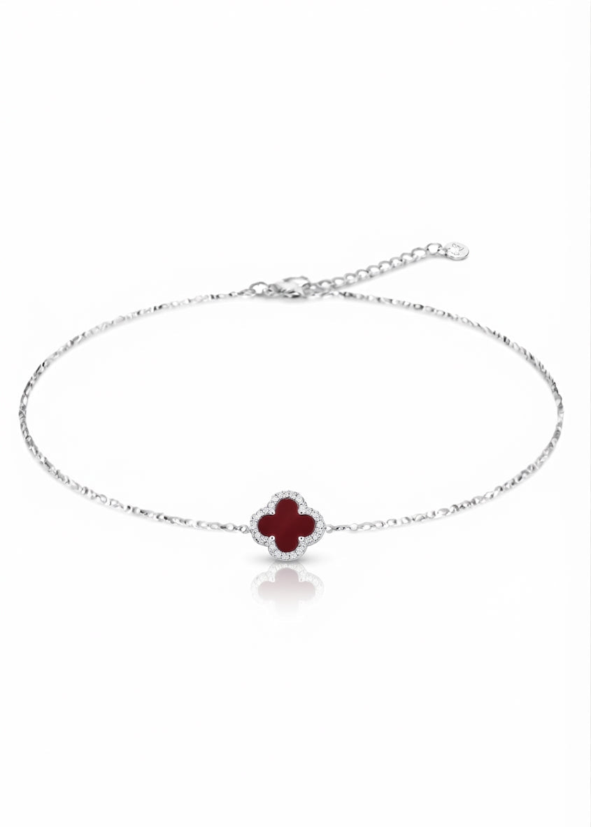 Van Cleef - Pulsera 1 flor vino