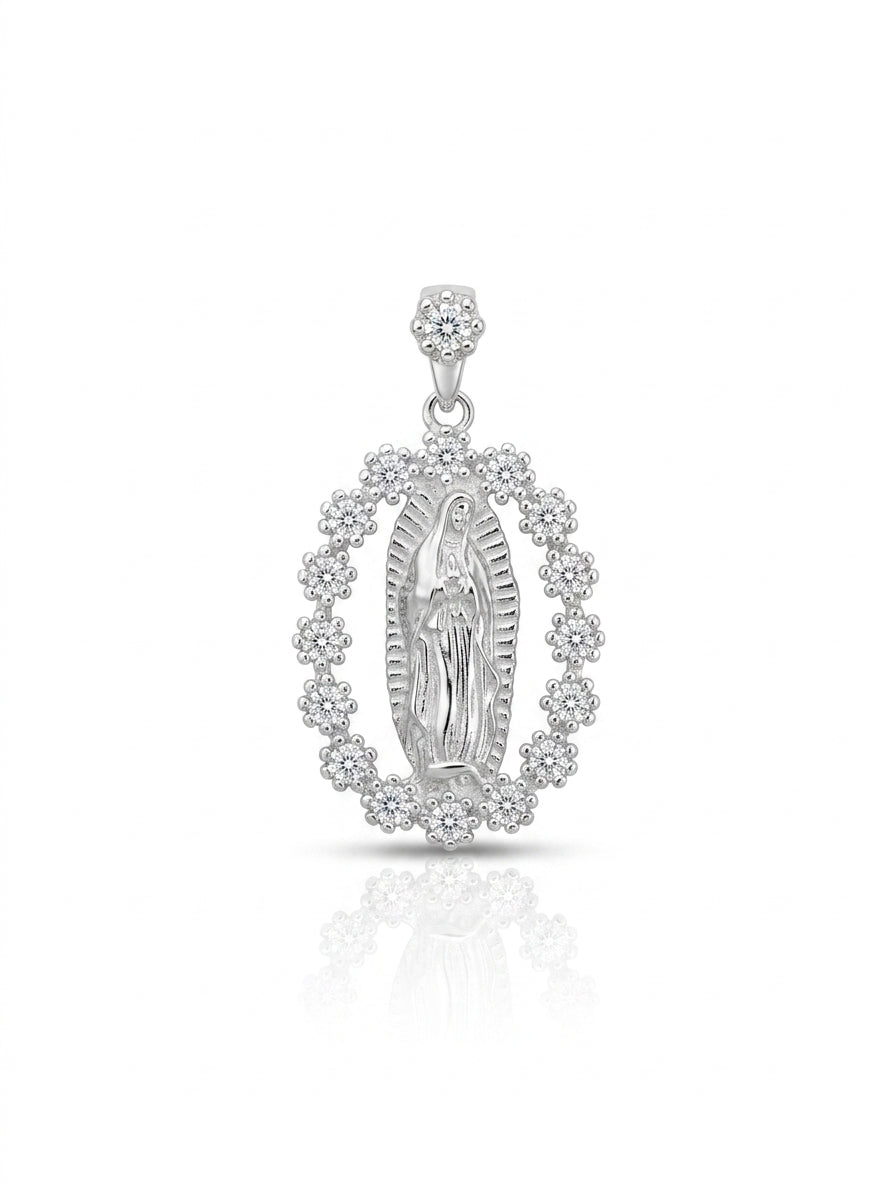 Dije de plata - Medalla de Virgen de guadalupe