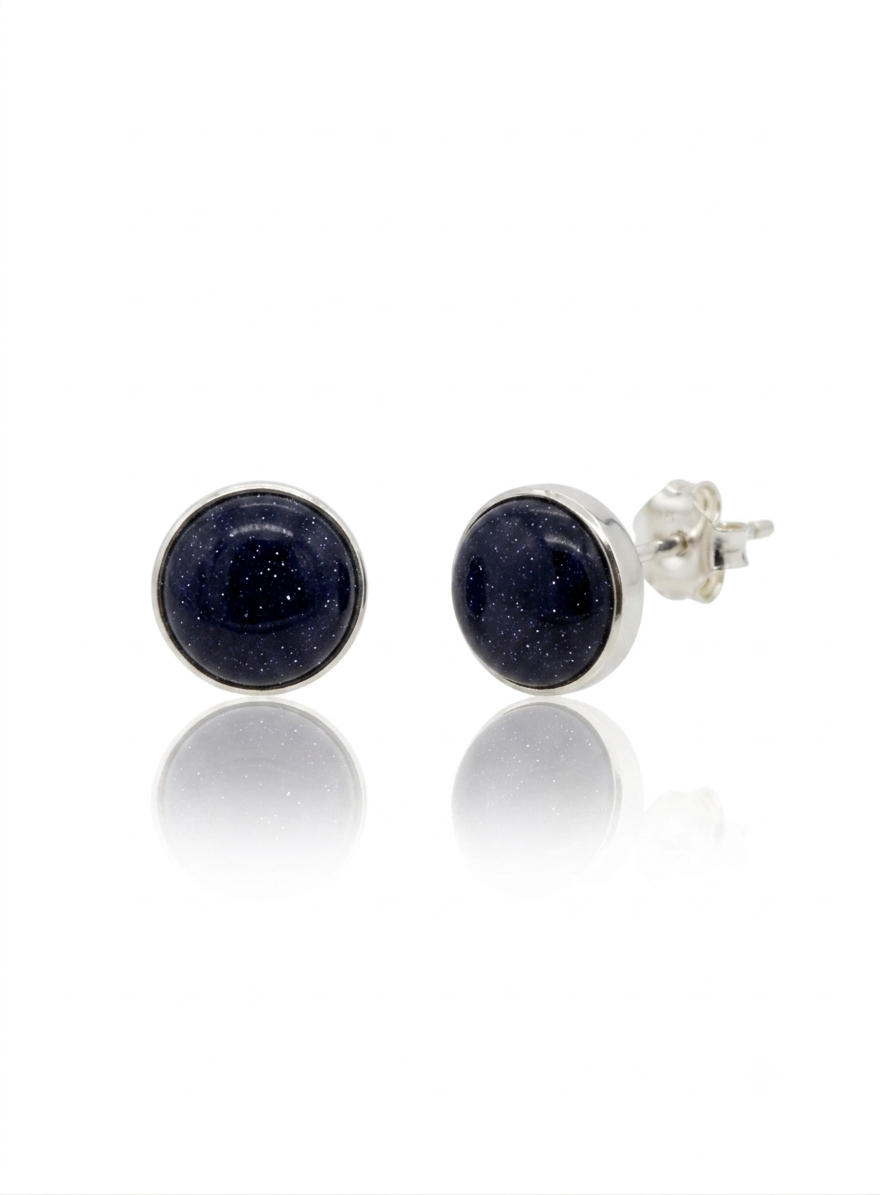 Aretes de plata -  Azul noche