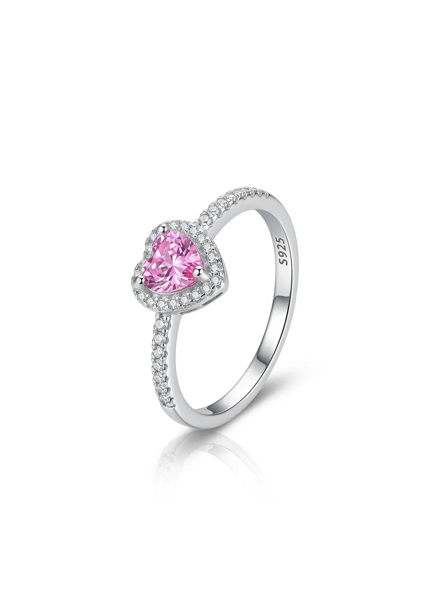 Anillo plata - Aurora rosa