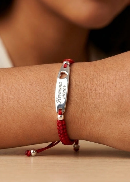 Pulsera de plata e hilo - Bebé