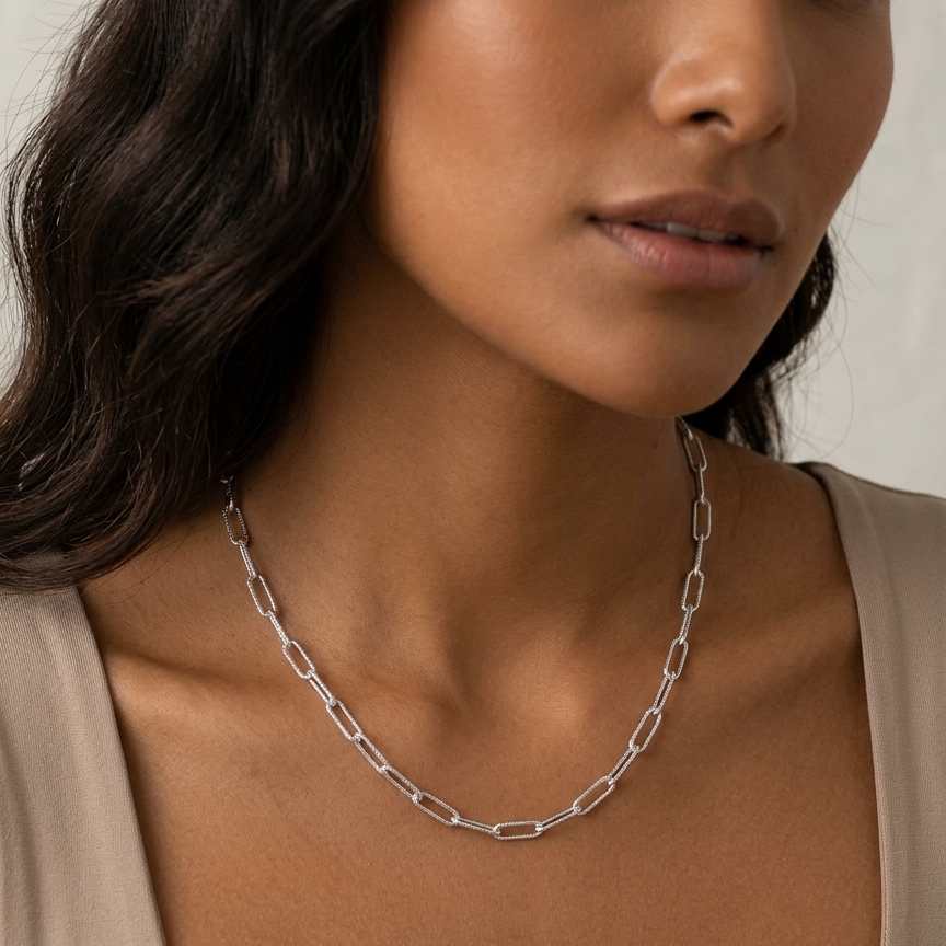 Cadena de plata - Eslabon Prestige