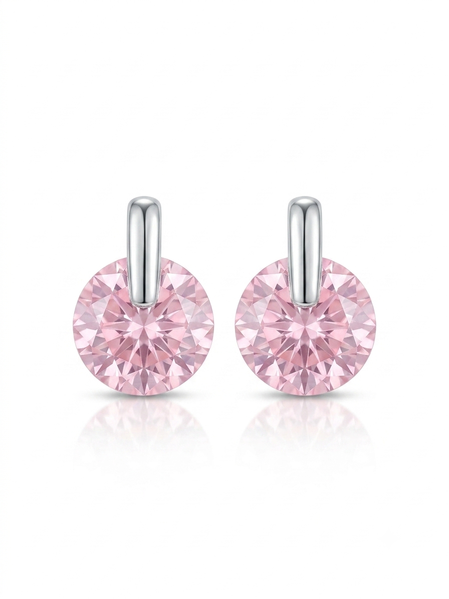 Aretes de plata -  Rosa
