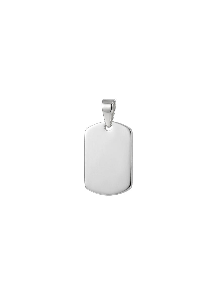 Dije de plata - Placa curva