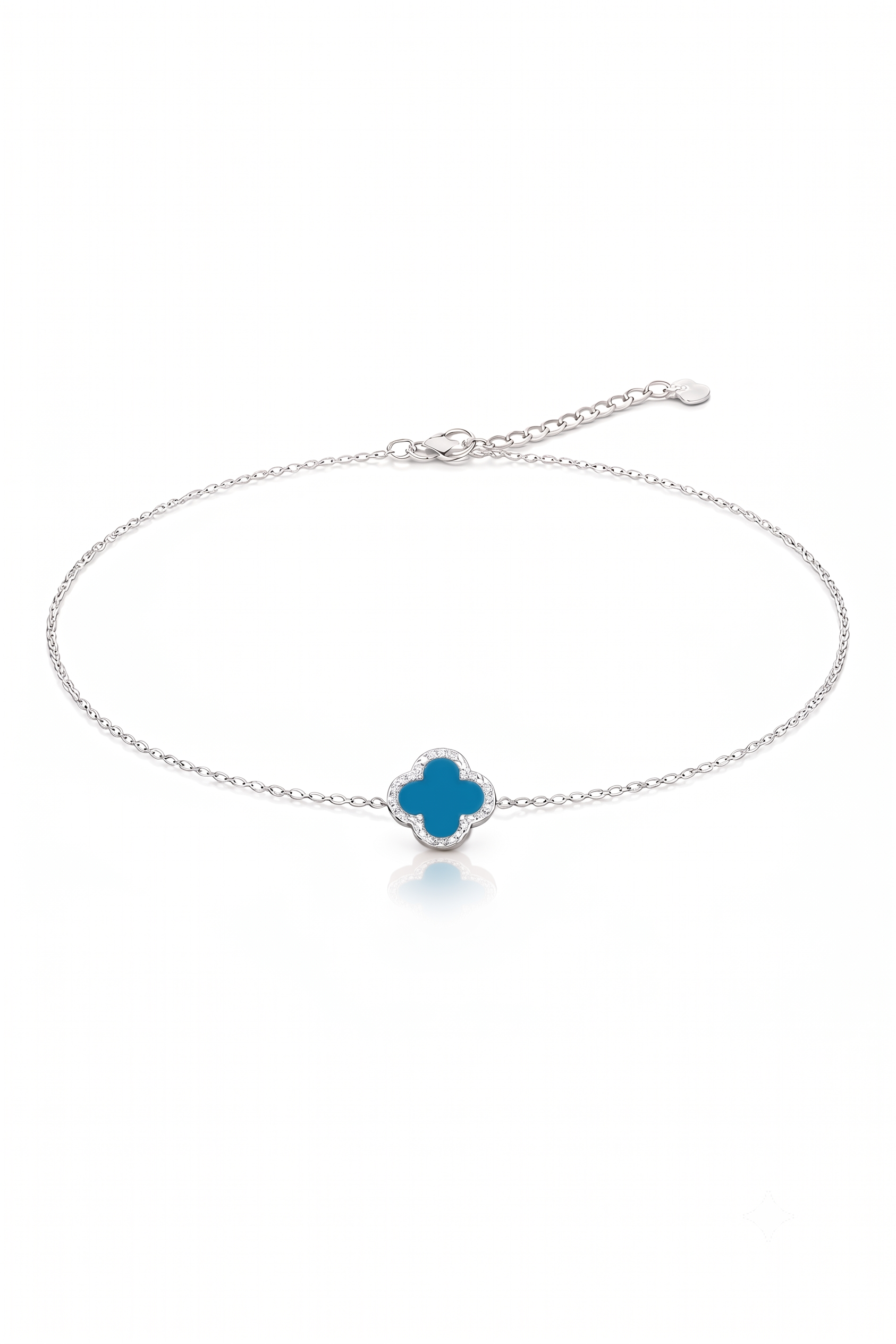 Van Cleef - Pulsera 1 flor celeste