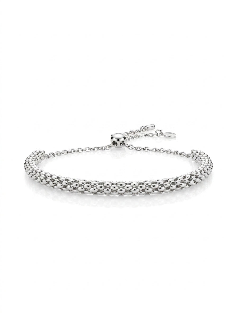 Pulsera de plata - Ajustable cruz