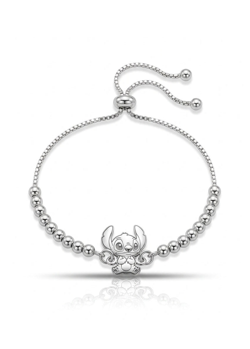 Pulsera de plata regulable - Stitch