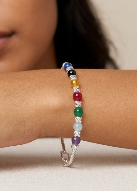 Pulsera de plata - Multicolor