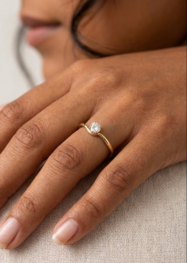 Anillo de oro - Solitario