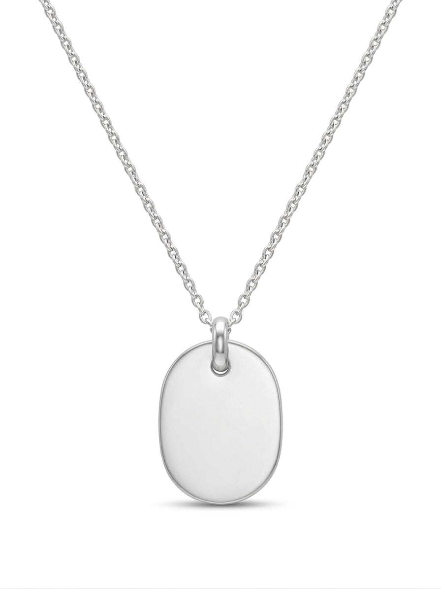 Dije de plata - Placa ovalo