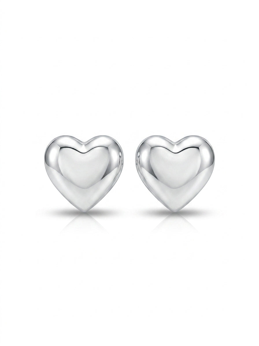 Aretes de plata - Corazón