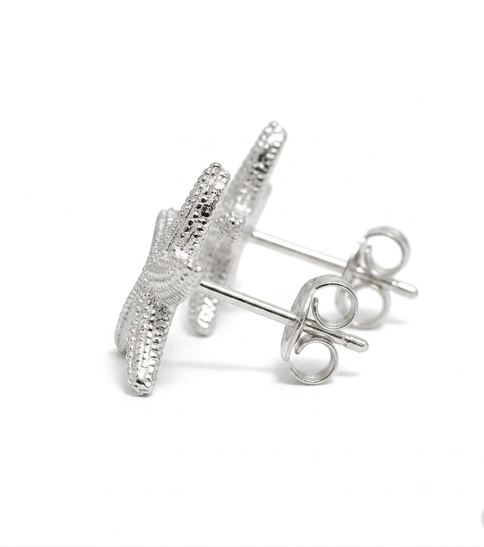Aretes de plata - Estrella de mar