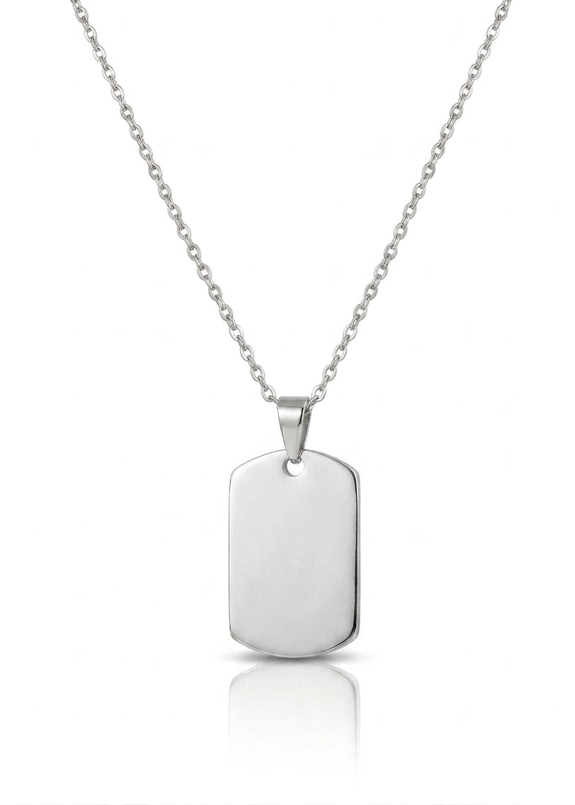 Dije de plata - Placa curva