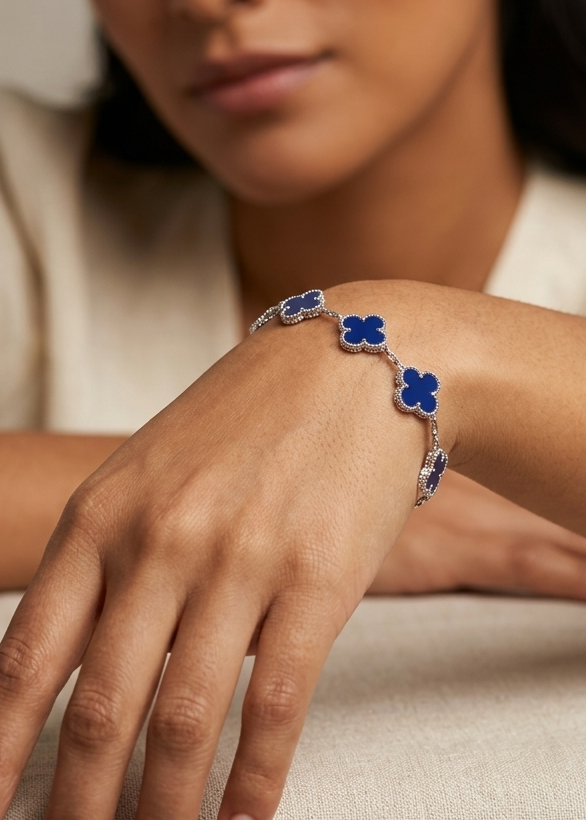 Van cleef - Pulsera flores Azul