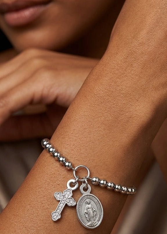 Pulseras de plata regulables - Reliogiosas