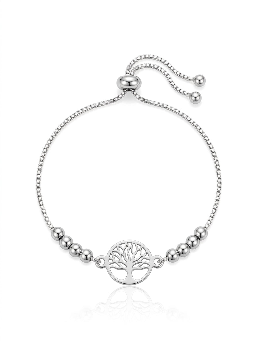 Pulsera de plata regulable - Arbol de la Vida