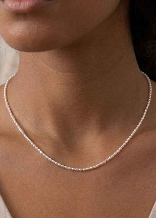 Collar de plata - Perla